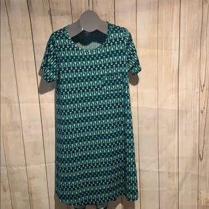 LulaRoe Green dress with arrows size Large